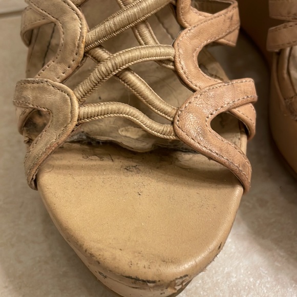 Nude BCBG Wedge Heels - Picture 3 of 9